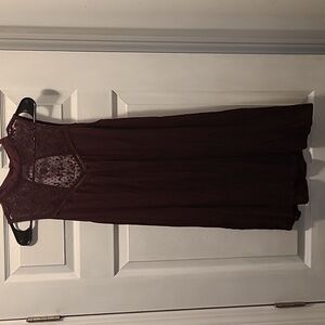 American Eagle Outfitters Maroon Lace Top